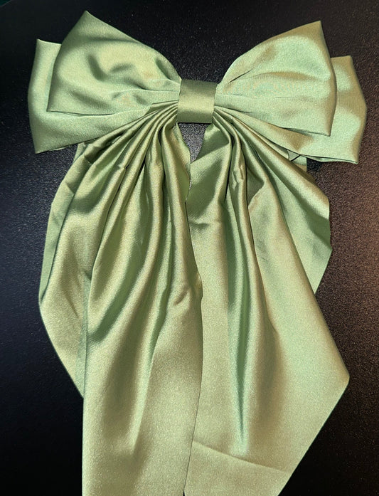 Olive Green Coquette Bow